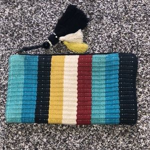 Shiraleah Woven Zip Clutch